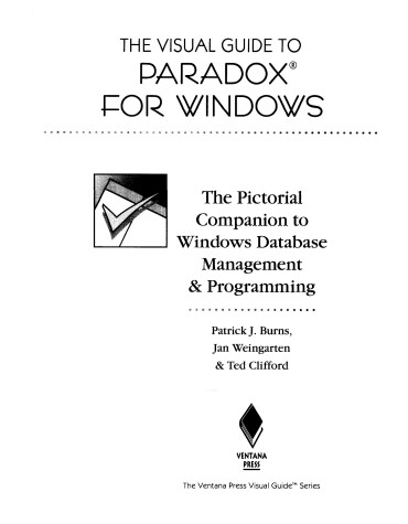 Book cover for The Visual Guide to PARADOX for Windows