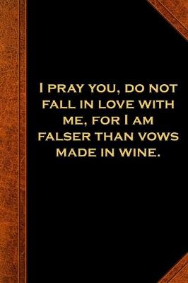 Book cover for 2020 Daily Planner Shakespeare Quote Fall In Love Vows Wine 388 Pages