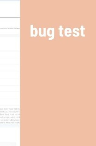 Cover of bug test