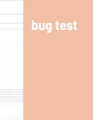 Cover of bug test