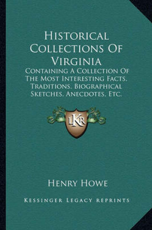 Cover of Historical Collections of Virginia