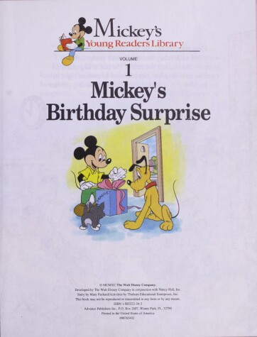 Book cover for Mickey's Birthday Surprise