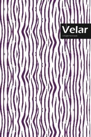 Cover of Velar Lifestyle, Animal Print, Write-in Notebook, Dotted Lines, Wide Ruled, Medium Size 6 x 9 Inch, 144 Sheets (Purple)
