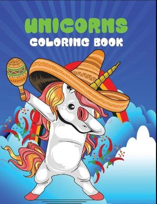 Book cover for Unicorns coloring book