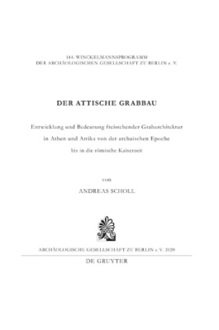 Cover of Der Attische Grabbau