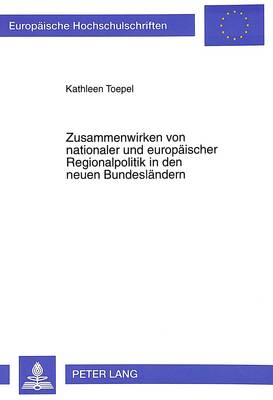 Book cover for Zusammenwirken Von Nationaler Und Europaeischer Regionalpolitik in Den Neuen Bundeslaendern