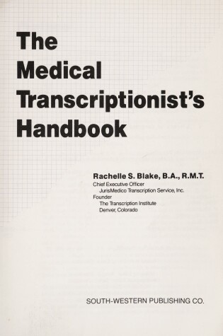 Cover of Medical Transcriptionists Handbook