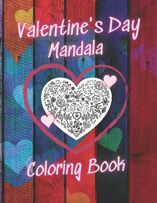 Book cover for Valentine's Day Mandala Coloring Book