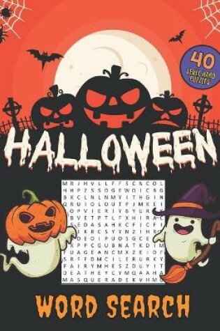 Cover of Halloween Word Search 40 Level Hard Puzzles