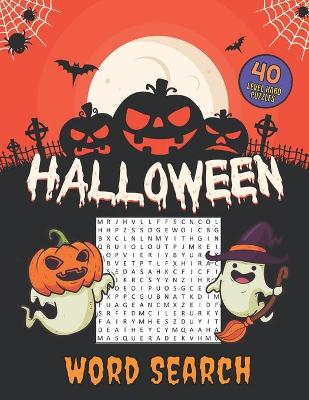 Book cover for Halloween Word Search 40 Level Hard Puzzles