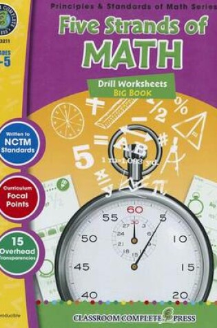 Cover of Five Strands of Math: Drills Worksheets, Grades 3-5