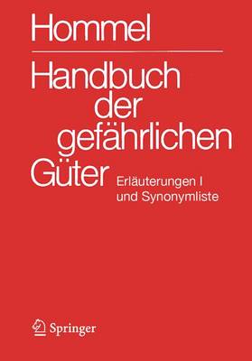 Book cover for Handbuch Der Gefahrlichen Guter. Erlauterungen I Und Synonymliste