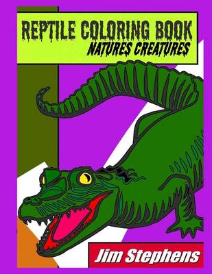 Book cover for Reptile Coloring Book
