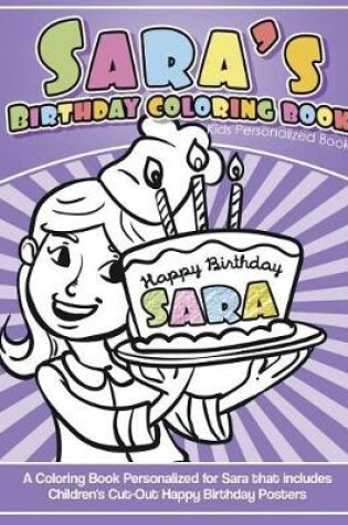 Cover of Sara's Birthday Coloring Book Kids Personalized Books