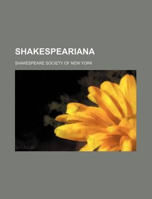 Book cover for Shakespeariana (Volume 2)