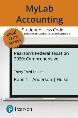 Book cover for Mylab Accounting with Pearson Etext -- Access Card -- For Pearson's Federal Taxation 2020 Comprehensive