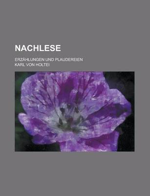 Book cover for Nachlese; Erzahlungen Und Plaudereien