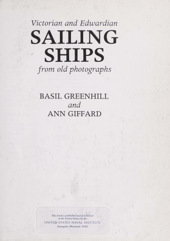 Book cover for Victorian and Edwardian Sailing Ships from Old Photographs