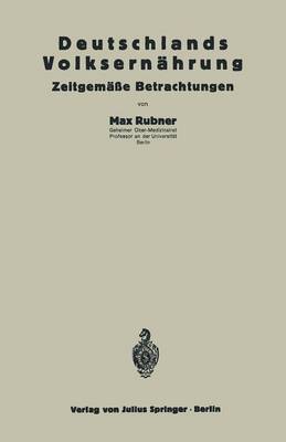 Cover of Deutschlands Volksernahrung