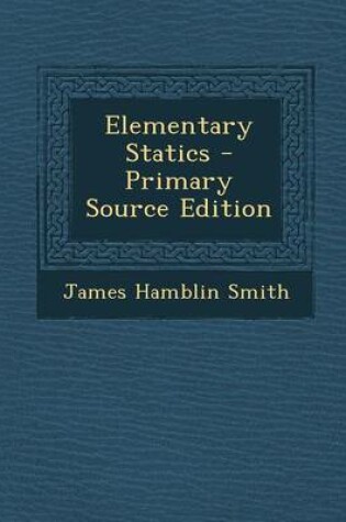 Cover of Elementary Statics