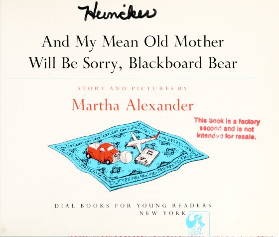 Book cover for Alexander Martha : and My Mean Old Mother Will be Sorry