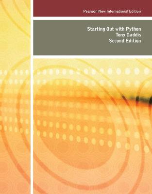 Book cover for Starting Out with Python: Pearson New International Edition