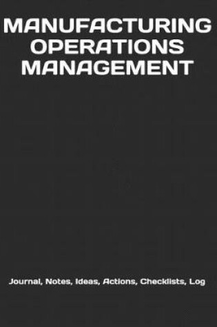 Cover of Manufacturing Operations Management