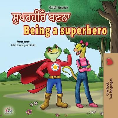 Book cover for Being a Superhero (Punjabi English Bilingual Book for Kids -India)