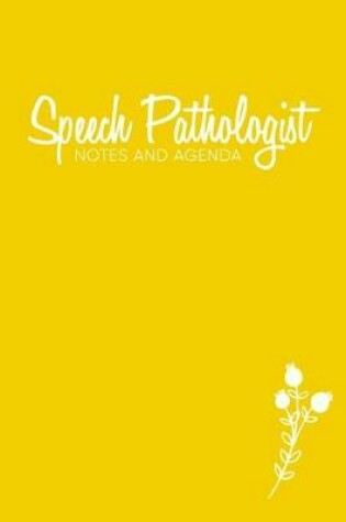 Cover of 2020 Speech Pathologist Notes and Agenda