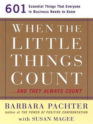Book cover for When the Little Things Count--and They Always Count