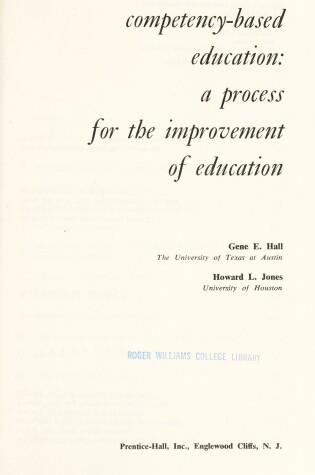 Cover of Competency-Based Education