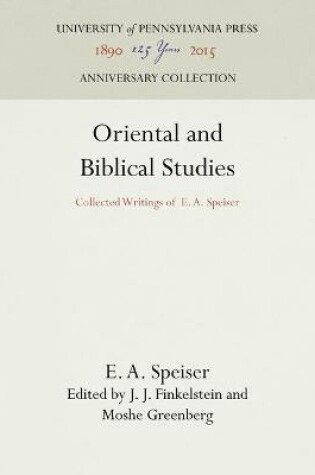 Cover of Oriental and Biblical Studies