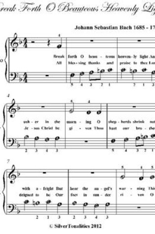 Cover of Break Forth O Beauteous Heavenly Light Beginner Piano Sheet Music