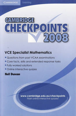 Cover of Cambridge Checkpoints VCE Specialist Mathematics 2008