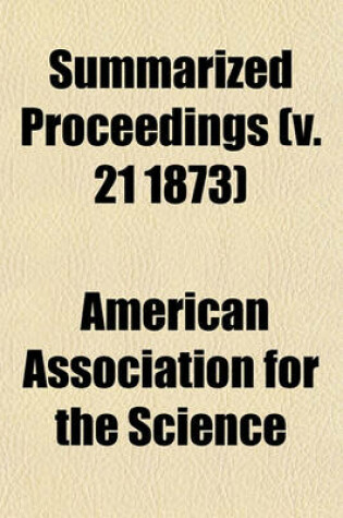 Cover of Summarized Proceedings (V. 21 1873)