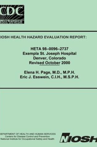 Cover of Noish Health Hazard Evaluation Report Heta 98-0096-2737