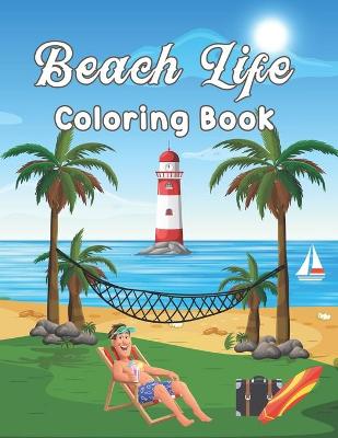 Book cover for Beach Life Coloring Book