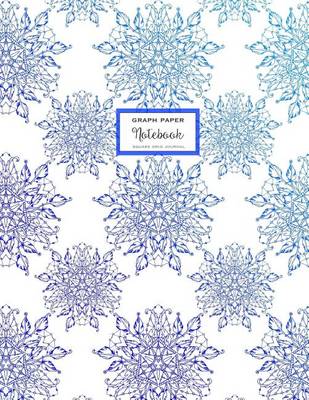 Book cover for Square Grid Journal - Graph Paper Notebook - Blue Mandalas on White