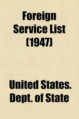 Cover of Foreign Service List (1947)