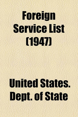 Book cover for Foreign Service List (1947)