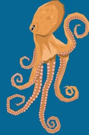 Cover of Awesome Octopus on Blue Illustration Art Journal