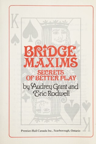 Cover of Bridge Maxims