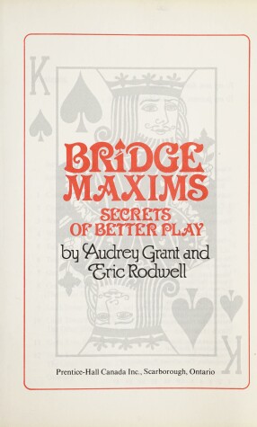 Book cover for Bridge Maxims