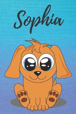 Book cover for Sophia dog coloring book / notebook / journal / diary