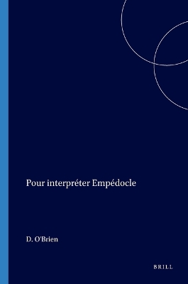 Cover of Pour interpreter Empedocle