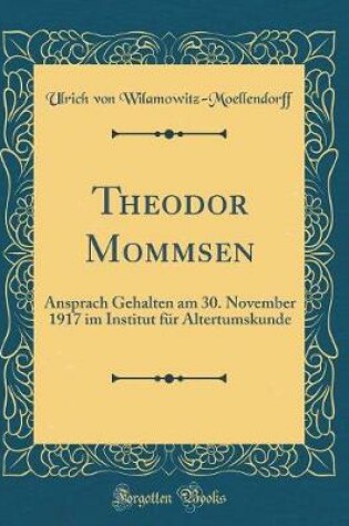 Cover of Theodor Mommsen