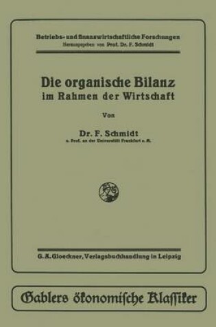 Cover of Die organische Bilanz