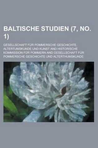 Cover of Baltische Studien (7, No. 1 )