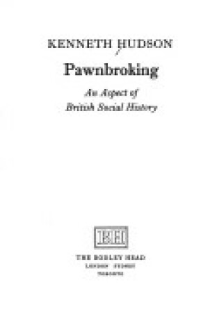 Cover of Pawnbroking