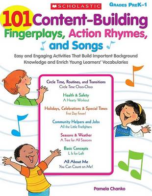 Book cover for 101 Content-Building Fingerplays, Action Rhymes, and Songs